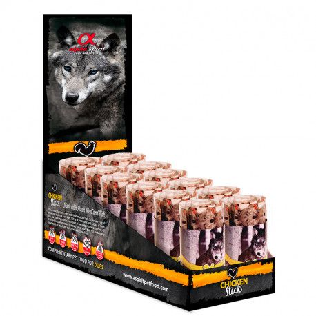 ALPHA SPIRIT Snack Perro Ristra de Jamón 12 und. X 16 barritas : :  Productos para mascotas