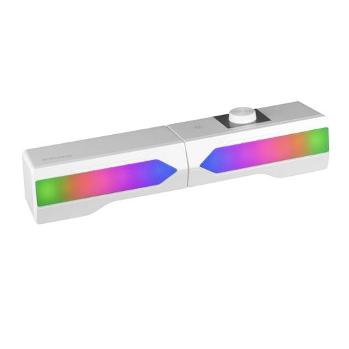 Mars Gaming MSCUBEW Blanco Altavoces Gaming RGB Compactos Procesador Sonido  DSP 8W