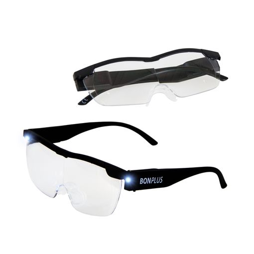 Gafas Lupa Con Luz Led Marco Flexible Y Ligero Aumento De 160