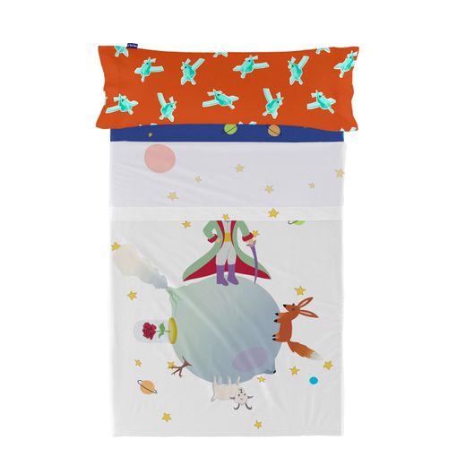 Juego De Sabana 100% Algodón Le Petit Prince Cama 80/90 (160x270 Cm) Multicolor