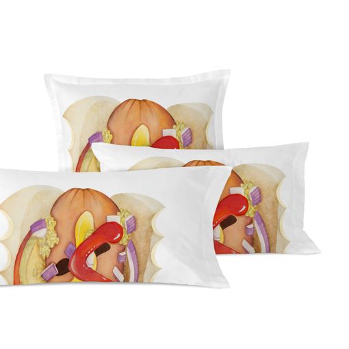 Funda De Almohada 100% Algodón Hotdog 45x110 Cm (cama 90) Multicolor con  Ofertas en Carrefour