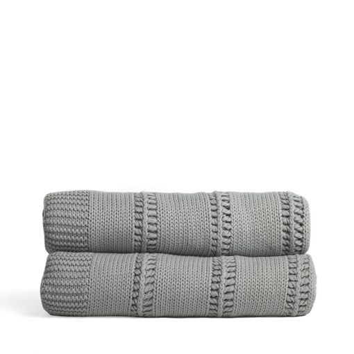 Plaid Manta Para Cama O Sofá Algodón Sarga 120x200 Cm Beige-gris con  Ofertas en Carrefour