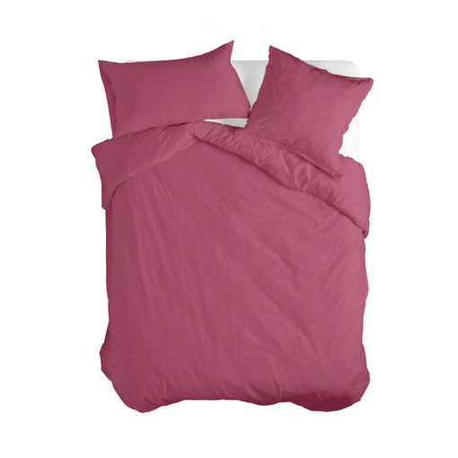 Funda nórdica de punto 100% algodón rosa para cama de 180 cm PINK