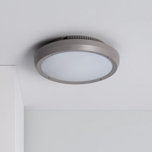Plafón Circular Para Exterior Ø300 Mm Ip65 Curio Gris Pcpc220-240v Ac