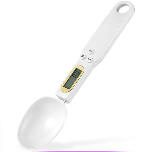 Yoidesu - Báscula digital de cocina, cuchara medidora electrónica de  gramos, 17.64 oz/0.00 oz, cuchara digital azul con 3 cucharas medidoras  para