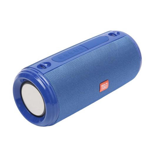 Altavoz bluetooth portátil azul, cargador micro USB