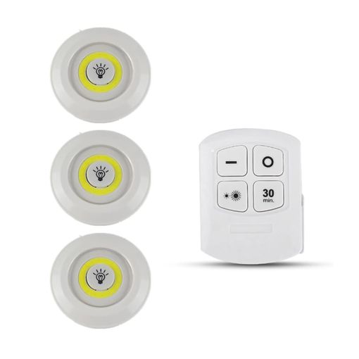 Pack de 3 luces Luz led Klack con control remoto para armario, dormitorio,  librería, despensa, pasillo, escaleras, almacén, bodegas