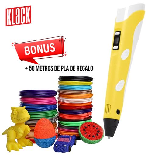 Pack Bolígrafo Lápiz De Impresión 3D Juguete Para Niños + 50 metros de PLA  – Klack Europe