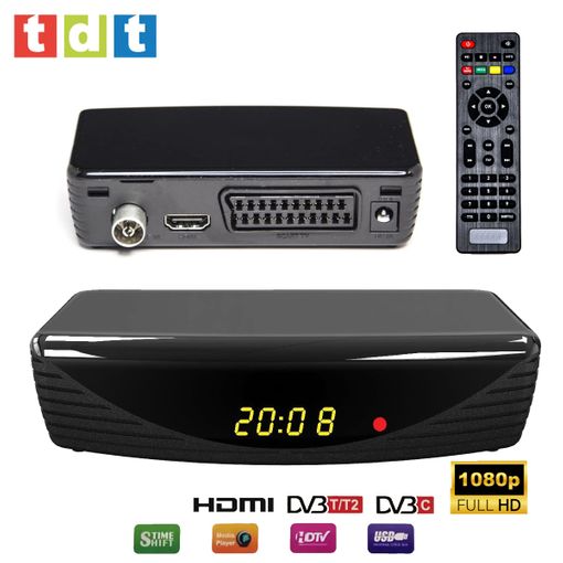 Sintonizador de TV DVB T2 USB2.0, sintonizador de DVB-T2 HD 1080P