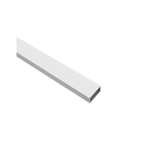 JARDIN202 - Perfil de Aluminio Blanco - Tubo rectangular - x3 unds - 2'10m