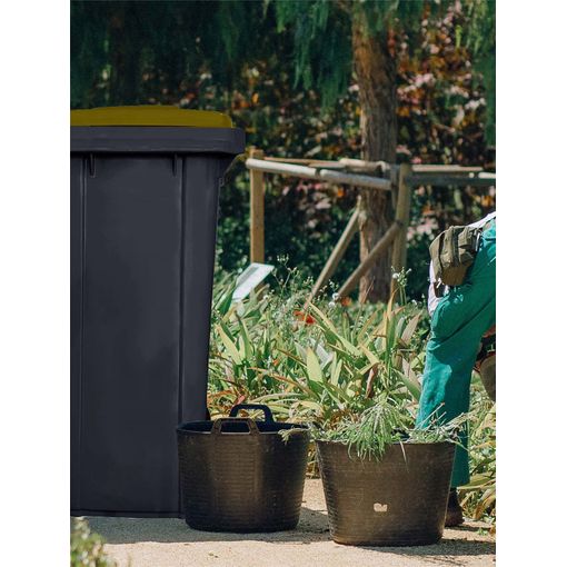 Contenedor de Basura Reciclables de Colores con Ruedas 240L, 240 L  (Amarilla)