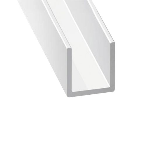 JARDIN202 - Perfil de Aluminio Blanco - Tubo rectangular - x3 unds