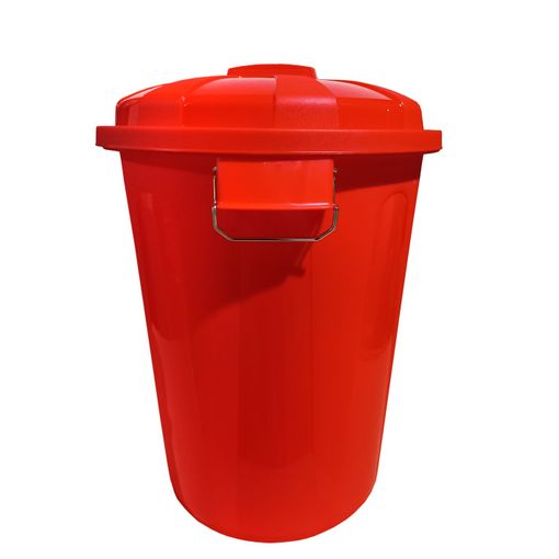 Cubo Basura de plástico con Tapadera, Cubo almacenaje y reciclar, 100  litros (Azul)