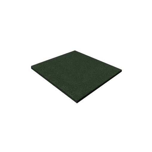 Loseta de Caucho Maciza 40mm, 50x50cm, Especial para Gimnasios, Suelos  Infantiles, Fitness, 4 losetas: 1 m2 (Verde)