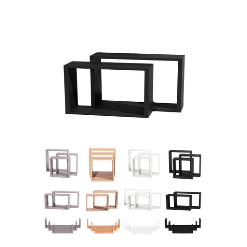 Estanterías De Pared - Baldas De Varios Niveles - Estantes Flotantes Con  Fijación Invisible Diseño Rectangular (negro)jardin202 con Ofertas en  Carrefour