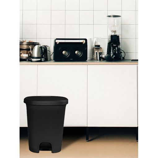 Cubo Basura Plástico Moderno Apertura Con Pedal Cubo Reciclar 27 Litros  (negro - Negro)jardin202 con Ofertas en Carrefour