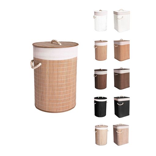 1 cesto ropa sucia de bambú color natural Comprar AQUÍ