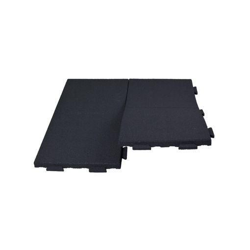 Losetas de caucho para gimnasio negra, 50 x 50 x 4 cm suelos