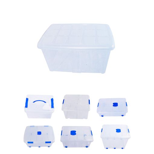 Cajas De Almacenaje Transparentes – Cajas Organizadoras De Plástico Con  Tapa Pack 4 Uds (60l)jardin202 con Ofertas en Carrefour