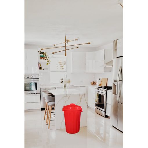 Cubo Basura De Plástico Con Tapadera Cubo Almacenaje Y Reciclar 50 Litros  (rojo)jardin202 con Ofertas en Carrefour