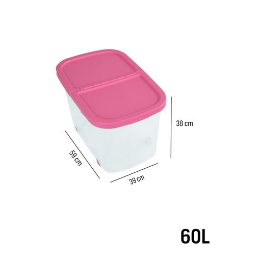 Caja Pequeña De Plástico Rosa, Caja Pequeña De Plástico Con Tapa  Rosa35x26x14,5cm. con Ofertas en Carrefour