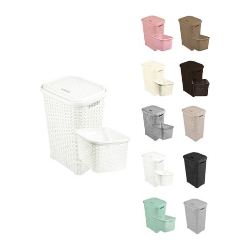 Pongotodo Diseño Rattan Para Colada 60l - Cesto Para La Ropa Sucia Set  (blanco)jardin202 con Ofertas en Carrefour