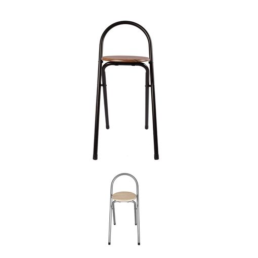 Taburete Silla Plegable Con Respaldo De Metal Con Madera con Ofertas en  Carrefour