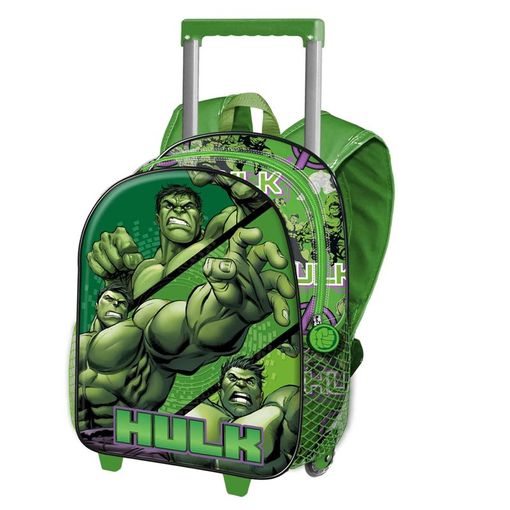 Hulk Destroyer-mochila 3d Con Ruedas Pequeña, Verde con Ofertas en Carrefour Ofertas Carrefour Online