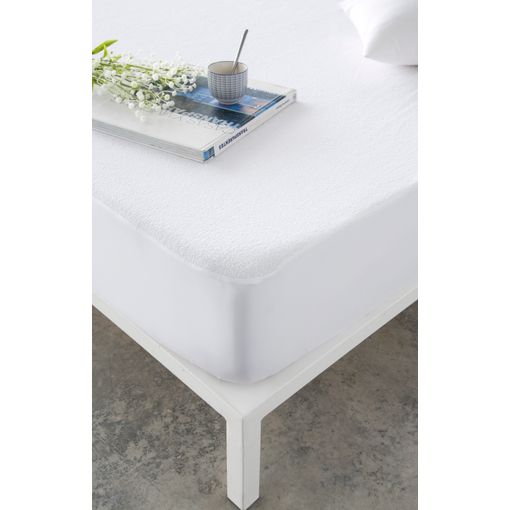 Protector de Colchón de Algodón TEX HOME Cutí Cama 135 cm Blanco