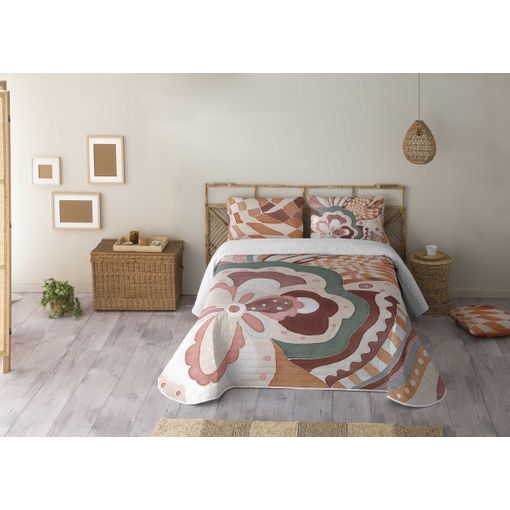 Colcha Pique Modelo Fiore Beige Cama 180 Cm. con Ofertas en Carrefour