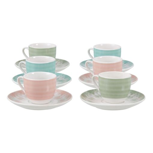 Juego De Tazas Con Platos Porcelana 6 Piezas con Ofertas en Carrefour