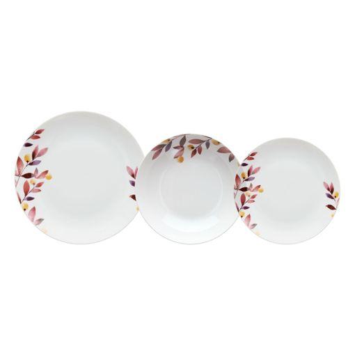 Vajilla 18 Piezas Hojas Porcelana 1 Cm con Ofertas en Carrefour