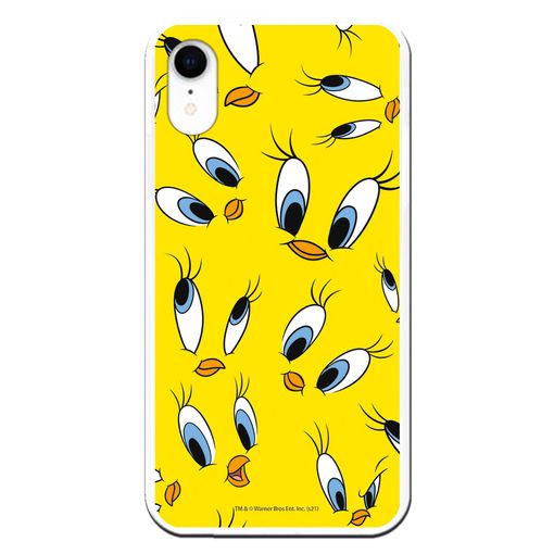 Funda Original Compatible Con Iphone Xr Con Un Diseño De Patron Ojos Piolin  Amarillo con Ofertas en Carrefour