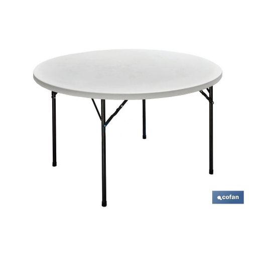 Mesa redonda plegable blanco Lifetime Ø152x75,5 cm