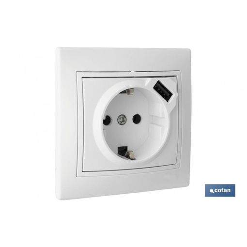 BASE ENCHUFE BIPOLAR DE SUPERFICIE BLANCO 250V 10/16A