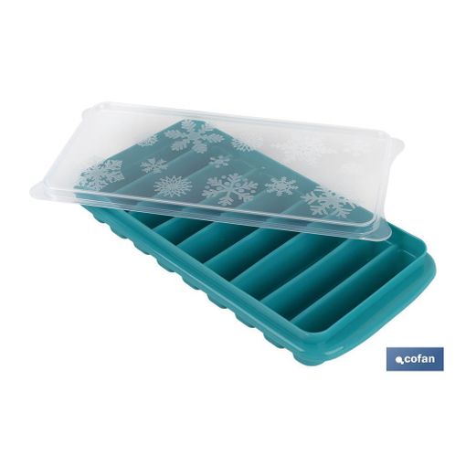 Cubitera De Hielo Rectangular Con Tapa, Turquesa, 12,5 X 26 X 4 Cm, Unitario con Ofertas en Carrefour