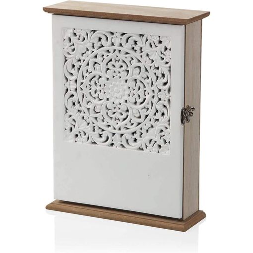 Caja Decorativa Para Colgar Llaves De Madera 21 X 6,5 X 27 Cm con