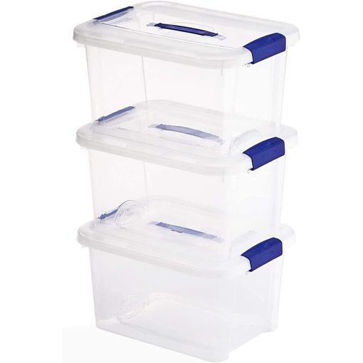 vidaXL Cajas de almacenaje apilables 6 uds plástico 25 L