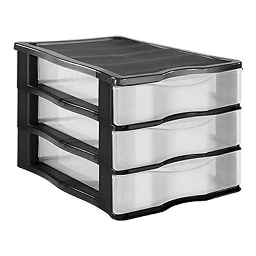 Organizador Plastico Cajonera 3 Cajones Apilable