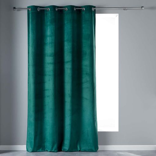 Cortinas De Salon Opacas Con Ojales De Terciopelo 1 Unidad 140x240 Cm con  Ofertas en Carrefour