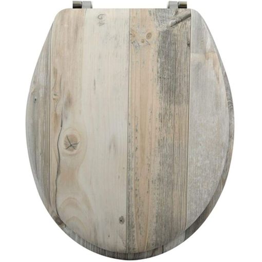 Tapa WC Universal Semidura, Bisagras de Acero, 43,5x37,5cm, Madera