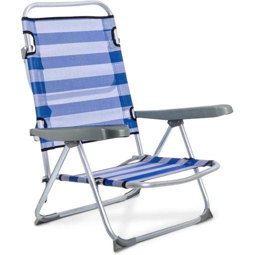 Silla plegable camping XL con asa y posavasos Aktive