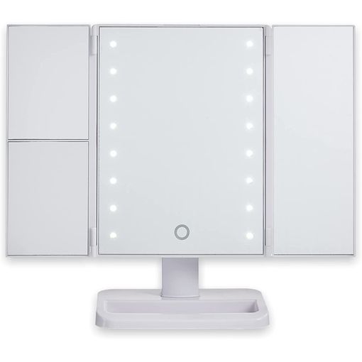 Espejo De Aumento Orientable De Pared Con Luz Laton Cromo con Ofertas en  Carrefour