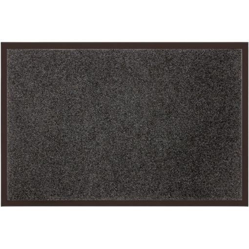 Felpudo de exterior rectangular de goma negro