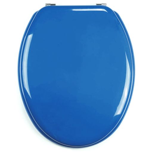 Tapa Wc Universal Con Bisagras De Acero Inox De Madera 43,5x37,5 Cm Azul  Claro con Ofertas en Carrefour