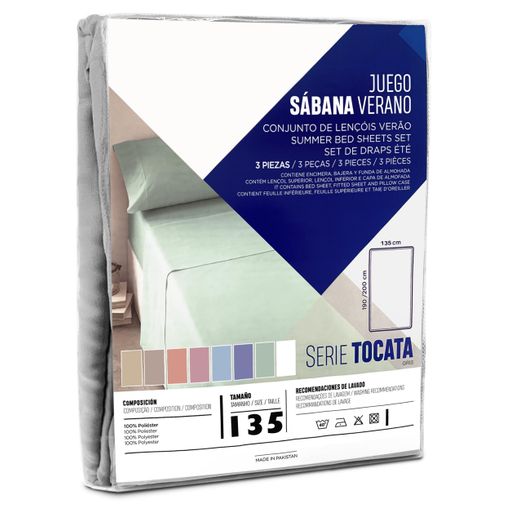 Juego De Sábanas Beige Cama 135x190/200 Cm Don Descanso Atenea con