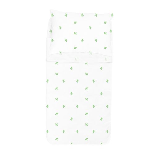 Juego De Sabanas 3piezas Sokios Trebolitos Cuna 70x140 Blanco