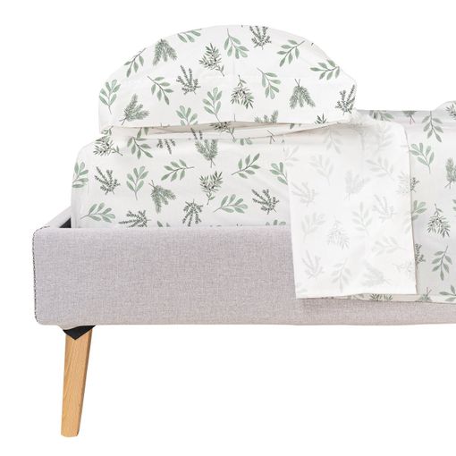 Juego De Sabanas 4 Piezas Sokios Hojitas Cama150 Verde