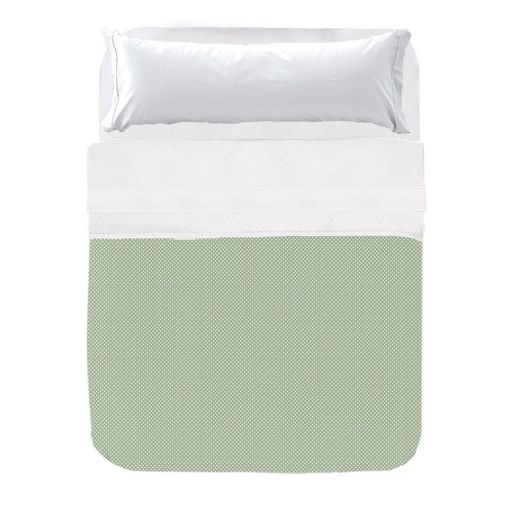 Colcha Topos 100%poliéster 190x280 (cama 90) Color Verde Sokios