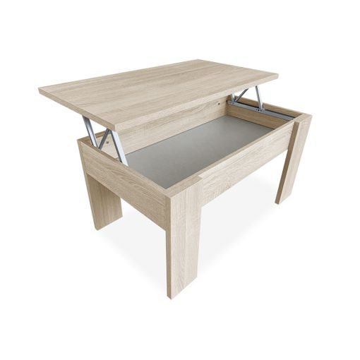 Mesa De Centro Elevable, Mesita De Salón O Comedor, Color Cambria con  Ofertas en Carrefour